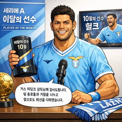 세리에A 리그 2249-10월 이달의 선수상에 헐크 선수가